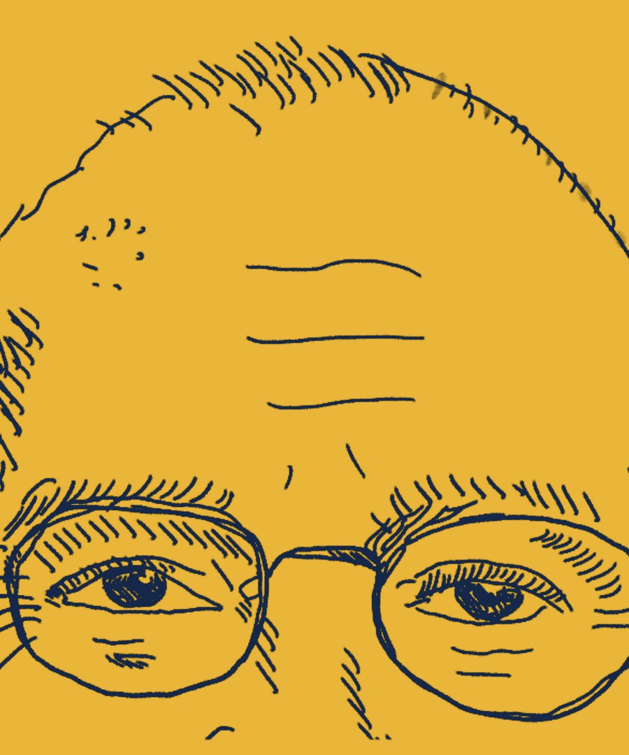 Hand-drawn portrait of Gregory La Blanc from the unSILOed podcast cover